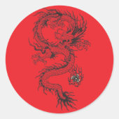 Dragon Ronde Sticker (Voorkant)