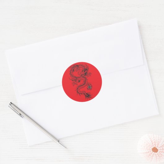 Dragon Ronde Sticker (Envelop)