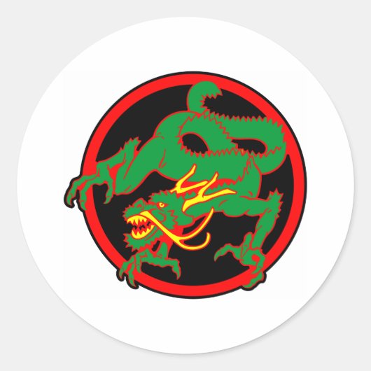 Dragon Ronde Sticker (Voorkant)
