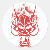 Dragon Ronde Sticker (Voorkant)