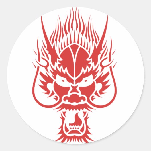 Dragon Ronde Sticker (Voorkant)