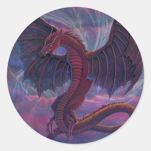 Dragon Ronde Sticker (Voorkant)