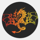 Dragon Ronde Sticker (Voorkant)