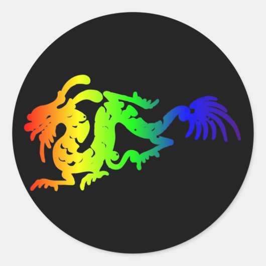 Dragon Ronde Sticker (Voorkant)