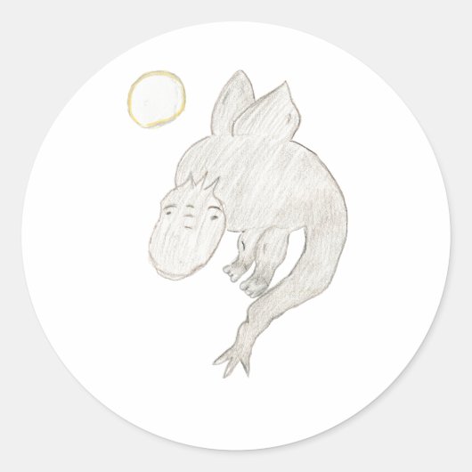 Dragon Ronde Sticker (Voorkant)