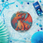 Dragon rood artwork Papier Borden Papieren Bordje (Feest)