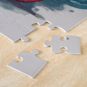 Dragon rood kunstwerk legpuzzel (Zijkant)