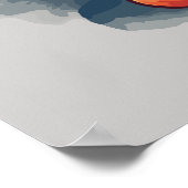 Dragon rood kunstwerk poster (Hoek)