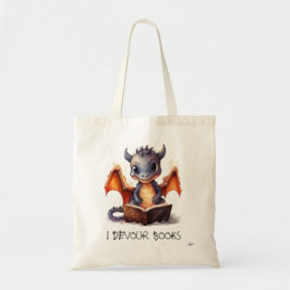 *~* DRAGON Roze Paarse - LEZEN devour BOEKEN AP88 Tote Bag