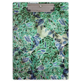 Dragon Rozen Groene Natuur Dragons Abstract Roos Klembord (Voorkant)