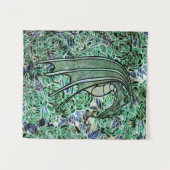 Dragon Rozen Groene Natuur Dragons Abstract Roos Wandkleed (Voorkant (horizontaal))