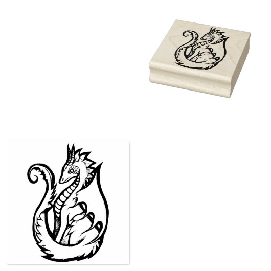 Dragon Rubberstempel (Gestempeld)