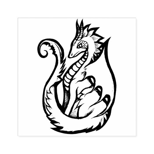 Dragon Rubberstempel (Afrduk)
