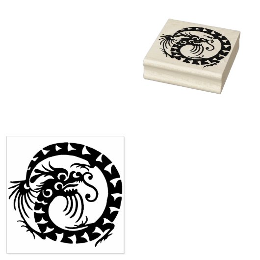 Dragon Rubberstempel (Gestempeld)