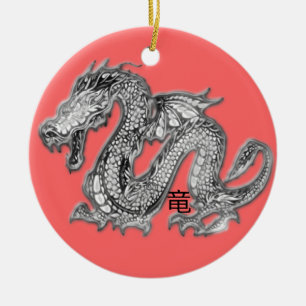 Dragon - Ryuu kanji Keramisch Ornament