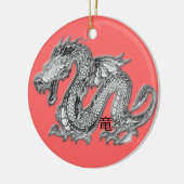 Dragon - Ryuu kanji Keramisch Ornament (Links)