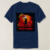 Dragon Samurai Knight Sword Red Mythical Fantasy S T-shirt (Design voorkant)