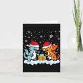 Dragon Santa Hat Mythical Animal Funny Christmas P Kaart (Voorkant)