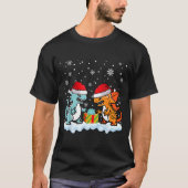 Dragon Santa Hat Mythical Animal Funny Christmas P T-shirt (Voorkant)