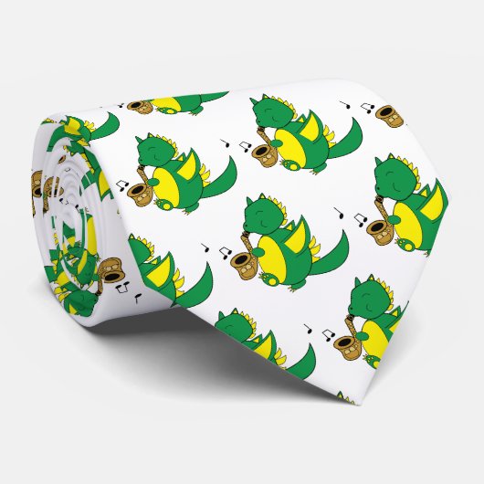 Dragon Saxophone Fantasy Music Stropdas (Opgerold)