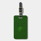 Dragon Scale Armor Emerald Green Monogram Bagagelabel (Voorkant verticaal)