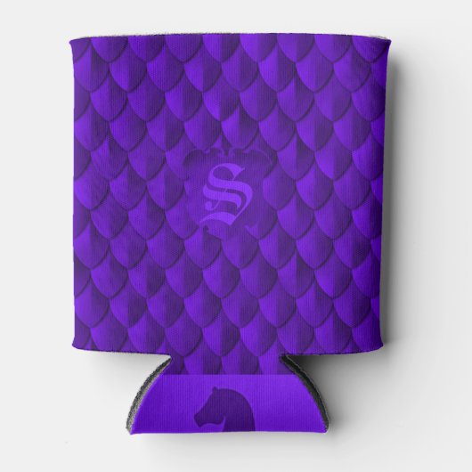 Dragon Scale Armor Royal Paars Monogram Blikjeskoeler (Voorkant)