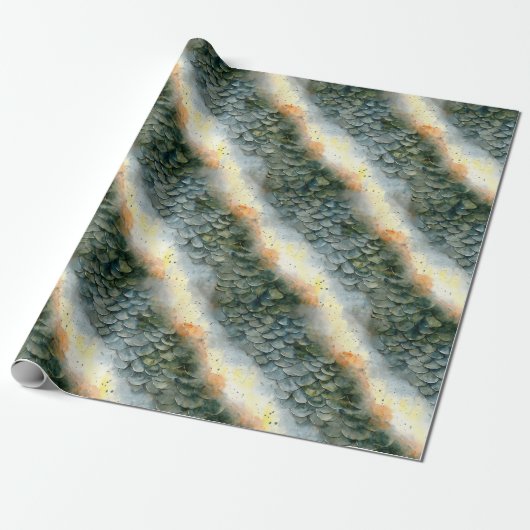 Dragon Scale Gift Wrap Cadeaupapier (Uitgerold)