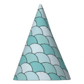 Dragon Scales, Fans, Waves, Seigaiha, Blue Feesthoedjes (Rechts)