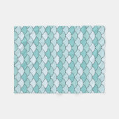 Dragon Scales, Fans, Waves, Seigaiha, Blue Fleece Deken (Voorkant (Horizontaal))