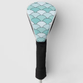 Dragon Scales, Fans, Waves, Seigaiha, Blue Golfheadcover (Voorkant)