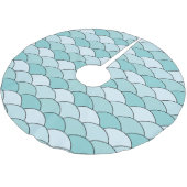 Dragon Scales, Fans, Waves, Seigaiha, Blue Kerstboom Rok (Gekanteld)