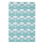 Dragon Scales, Fans, Waves, Seigaiha, Blue Mini Klembord (Achterkant)