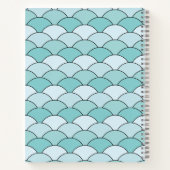 Dragon Scales, Fans, Waves, Seigaiha, Blue Notitieboek (Achterkant)