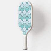 Dragon Scales, Fans, Waves, Seigaiha, Blue Pickleball Paddle (Links)
