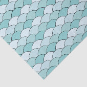 Dragon Scales, Fans, Waves, Seigaiha, Blue Tissuepapier (Detail)
