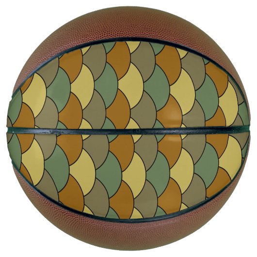 Dragon Scales, Fans, Waves, Seigaiha, Camouflage Basketbal (Voorkant)