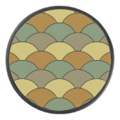 Dragon Scales, Fans, Waves, Seigaiha, Camouflage Hockey Puck (Voorkant)