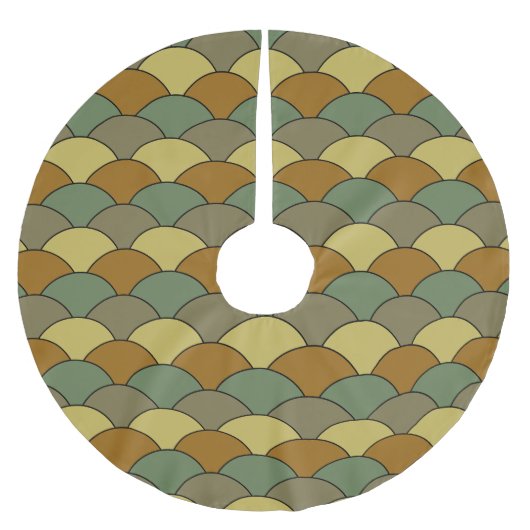 Dragon Scales, Fans, Waves, Seigaiha, Camouflage Kerstboom Rok (Voorkant)