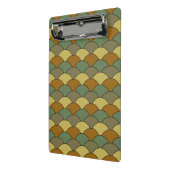 Dragon Scales, Fans, Waves, Seigaiha, Camouflage Mini Klembord (Angled2)