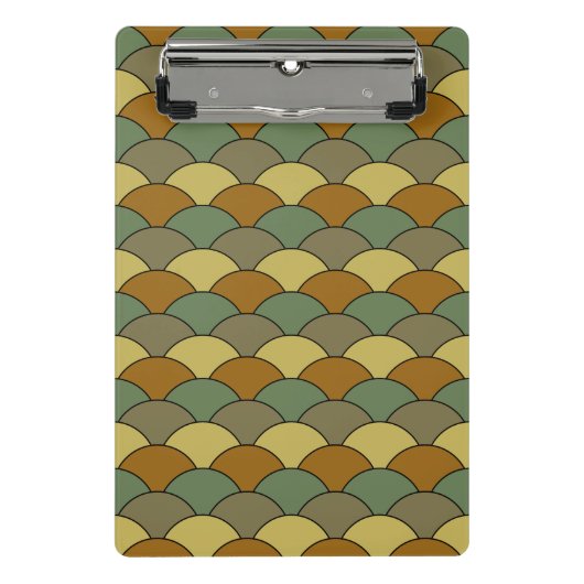 Dragon Scales, Fans, Waves, Seigaiha, Camouflage Mini Klembord (Voorkant)