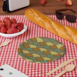 Dragon Scales, Fans, Waves, Seigaiha, Camouflage Papieren Bordje