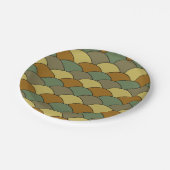 Dragon Scales, Fans, Waves, Seigaiha, Camouflage Papieren Bordje (Gekanteld)