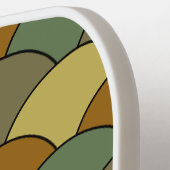 Dragon Scales, Fans, Waves, Seigaiha, Camouflage Pickleball Paddle (Links Detail)