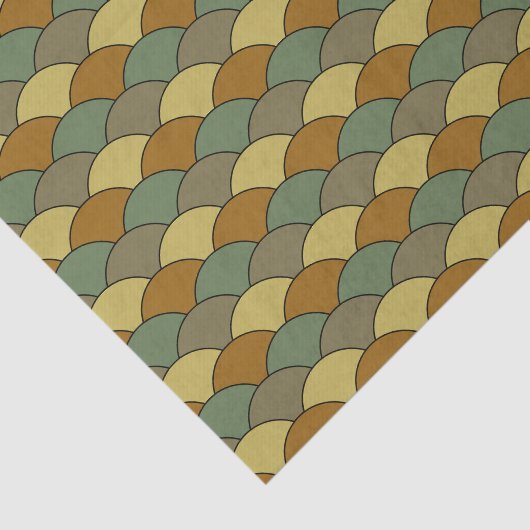 Dragon Scales, Fans, Waves, Seigaiha, Camouflage Tissuepapier (Detail)