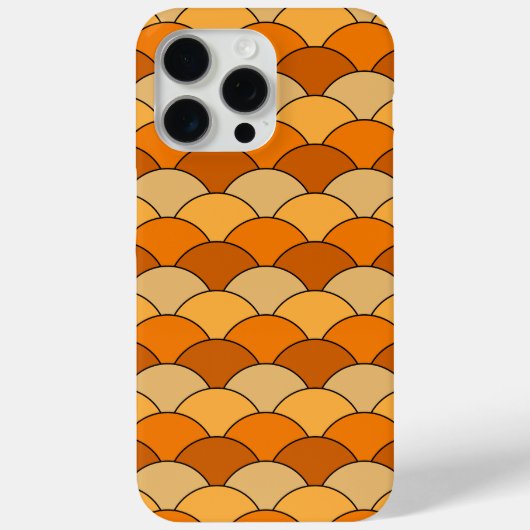 Dragon Scales, Fans, Waves, Seigaiha, Orange Case-Mate iPhone Case (Achterkant)