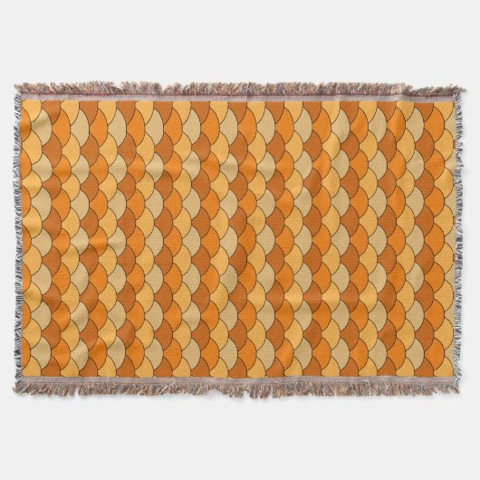Dragon Scales, Fans, Waves, Seigaiha, Orange Deken (Voorkant)