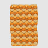 Dragon Scales, Fans, Waves, Seigaiha, Orange Golfhanddoek (Voorkant)