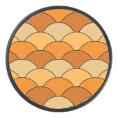 Dragon Scales, Fans, Waves, Seigaiha, Orange Hockey Puck (Voorkant)