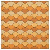 Dragon Scales, Fans, Waves, Seigaiha, Orange Stof (Swatch)