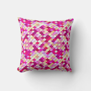 "Dragon Scales" — magenta, roze en goud Kussen